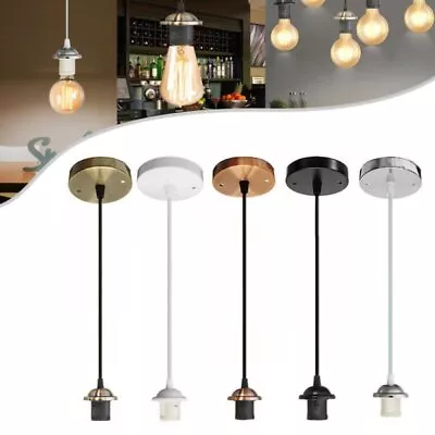 Easter Pendant Fitting Ceiling Rose E27 Suspension Light Base Set 5 Colors • £8.39