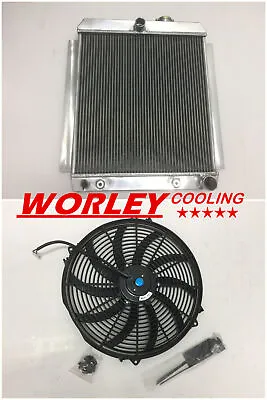 Aluminum Radiator & Fan For 49 50 51 52 53 54 CHEVY TRUCK PICKUP AT/MT 1948-1954 • $220