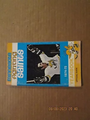 WHA Minnesota Fighting Saints Vintage Defunct 1974-75 Official Guide & Yearbook • $50