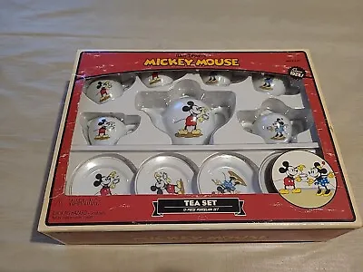 RARE Vintage Disney Mickey Mouse Porcelain 13 Pc. Tea Set • $65