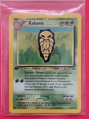 Pokemon Cards KAKUNA 1st Edition NEO DISCOVERY  -  41/75 MINT • $2.50