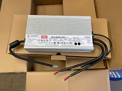 Mean Well HLG-600H-24A    600Watt 24V DC Power Supply  NEW  100-277V AC Primary • $136.59