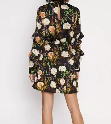 Oasis Size 18 Floral Print Long Sleeve Skater Dress BNWT £55 • £0.99