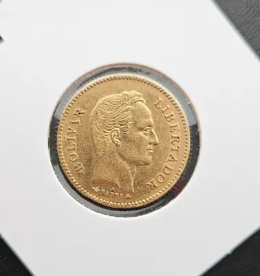 5 Venezuelans 1875 Venezuela Simon Bolivar RARE Royal Rice Pesos Gold Gold • $806.13