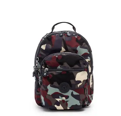 £45.99 • Buy Kipling Small Backpack SEOUL S Tablet Protection CAMO L Print RRP £83