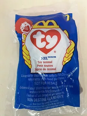 TY Teenie Beanie Babies 1998 McDonalds Happy Meal Toy #7 Mel NIP • $3.97