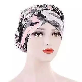 Hair Braid Loss Hat Wrap Cancer Chemo Cap Muslim Head Scarf Women's Turban • £6.71