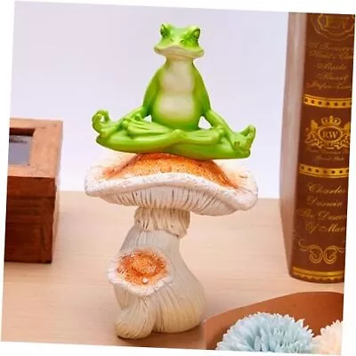  Meditating Yoga Frog Statue Garden Frog Outdoor Decor Garden Frog Zen • $35.83