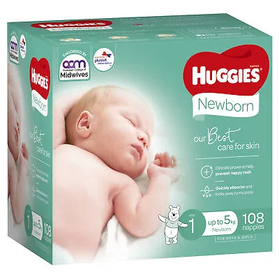 $61.25 • Buy Huggies Nappies Ultimate Newborn 108Pk