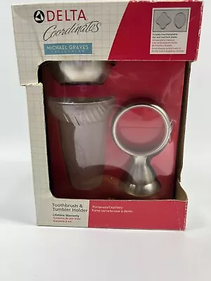 Delta Coordinates Toothbrush & Tumbler Holder Michael Graves Collection NEW • $12.99