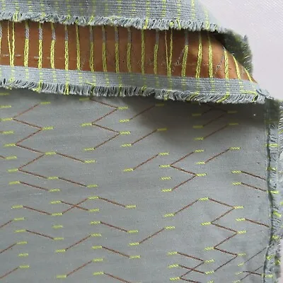 Maharam MCM Upholstery Fabric Tilt Libra Geometric #466256 Gray Yellow 4.6 Yd • $29.50