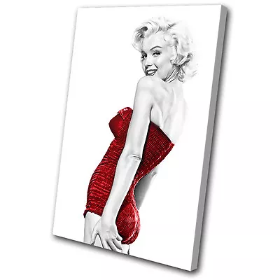 Iconic Celebrities Marilyn Monroe SINGLE CANVAS WALL ART Picture Print VA • £19.99