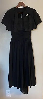 VTG 40s 50s Tailored Juniors Formal Black Dress Jacket - Lace - Sz 9 24 In Waist • $45.99