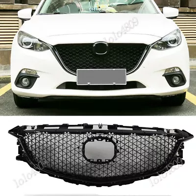 Front Bumper Grille Honeycomb Grill Mesh For Mazda 3 Sedan 4-Door 2014 2015 2016 • $130.88