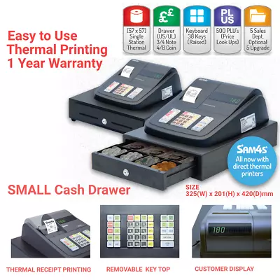 Sam4s ER-180US  Cash Register  Shop  Simple Till System.  Free Shop Setting • £189