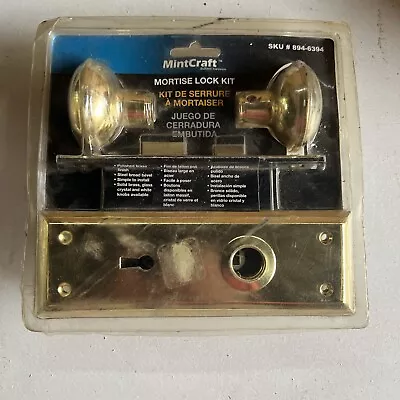 MintCraft Mortise Lock Set Classic Brass Door Knob Set With Hardware • $5