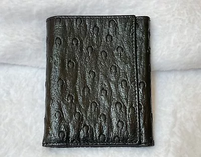 Men’s Black Tri-Fold Embossed Leather Wallet New • $8