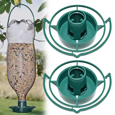 2Pcs/Set Bottle Top Hanging Wild Bird Seed Feeder Recycle Bottles Garden Outdoor • £5.49