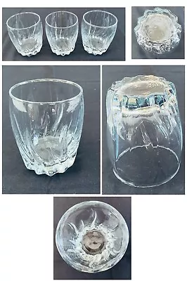 VINTAGE Anchor Hocking Whiskey Glasses 12 Oz. CLEAR CENTRAL PARK 3-Piece Set • $24.88