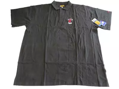 New Miami Heat Mens Big & Tall Sizes 3XL-5XL-Tall Majestic Black Polo Shirt • $18.47