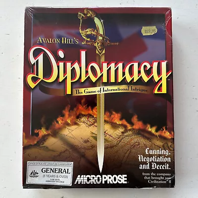 Avalon Hill's Diplomacy PC Game CD-ROM Big Box NEW Sealed • $57.87