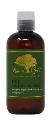 Liquid Gold Premium Emu Oil Pure & Organic For Skin Hair And Health 8 Oz • $24.48