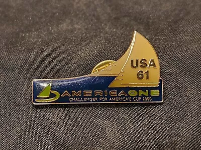 USA 61 America One Challenger For America's Cup Sailing Sailboat Lapel Hat Pin • $12.99