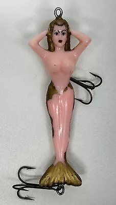Vintage MERMAID Plastic Fishing Lure Pink And Gold Tone • $29.95
