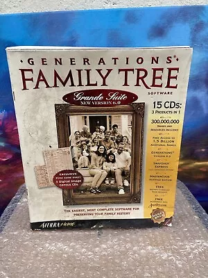 Generations Family Tree Grande Suite V 6.0 Software Complete With 15 CDs • £17.99