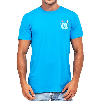 Space Ibiza Men's T Shirt Beach Club Logo TURQUOISE Top Beefa Night Club Tee • $35.35