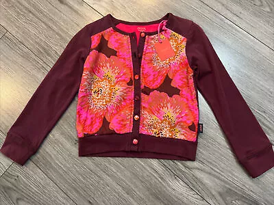 Oilily Girls Age 4 Floral Cardigan BNWT • £15