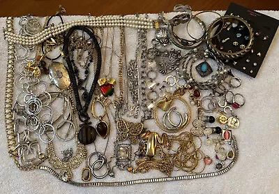 Vintage To Modern Costume Jewelry Lot All Wearable No Junk Signed Pieces • $19.99