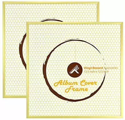 2-Pack 12.5x12.5 Gold Aluminum Vinyl Record Album Cover Frame Gift For Musicians • $28.99