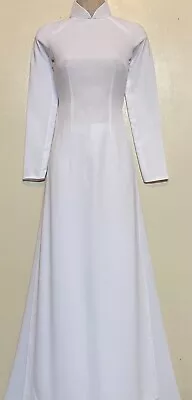 Ao Dai Lụa Trắng Thai Tuan Vietnamese Dress With Pants - Size :  X-Small • $45