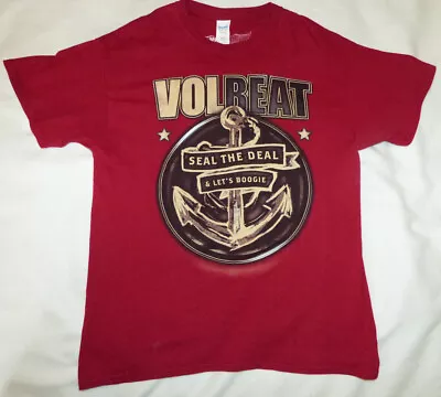 Volbeat Seal The Deal Lets Boogie Anchor Red Shirt Large • $16.99