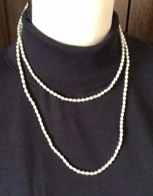 Freshwater Pearl Necklace. 39” Long. Light Mint Green.  Beautiful  • $12