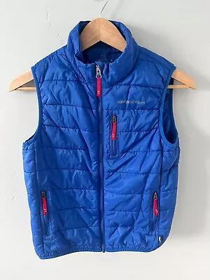 Vineyard Vines Boy's Blue Puffer Full Zip Vest Size Medium • $23.99