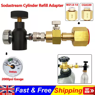 CO2 Sodastream Carbonator Cylinder Tank Refill Adaptor Connector Filling Station • £27.99