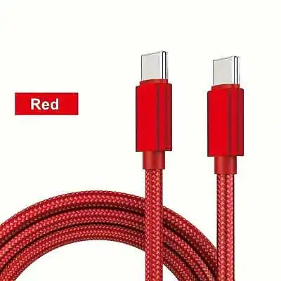 C To C USB Type C Charger Cable Braided Fast Charging Phone Long Lead 1m 2m 3m • £3.49