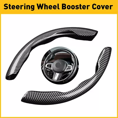 Universal 15  Carbon Fiber Car Steering Wheel Cover Booster Anti-slip Auto • $15.99