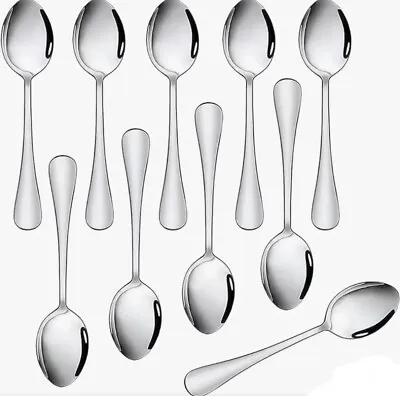 10 X Tea Spoon Cutlery Teaspoons Tea Spoons Stainless Steel Colour Silver • £5.99