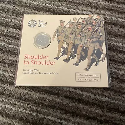 2016 The Army Shoulder To Shoulder £2 Coin Brilliant Uncirculated in Sealed Pack • £8