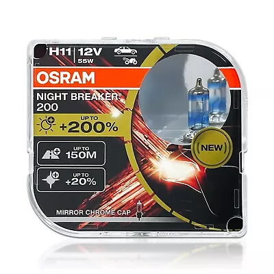 Osram H11 Night Breaker 200 Halogen Headlight Bulb | 64211NB200 | Pack Of 2 • $37.99