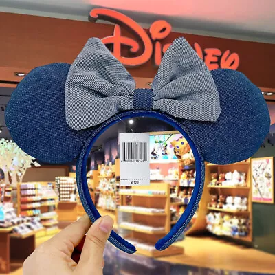 Blue Bow Mouse Ears Disney- Party Hairband Women Girl Costume Hair Accessories • $16.73