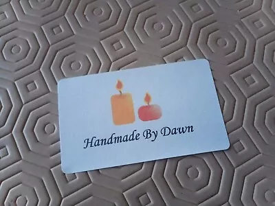 Hand Made By - Candles Personalised Craft Labels Stickers 21 Per Sheet • £2.98