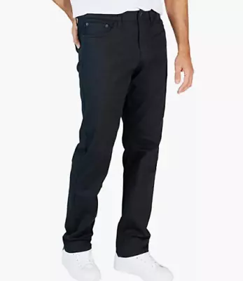 IZOD Jeans Men's Comfort Stretch Regular Fit Black Knit Denim Pants • $24.99