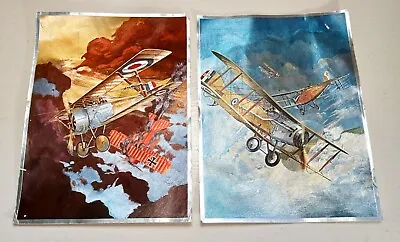 Vintage Dufex Prints British Bi-Plane Airplane Combat WWI Foil Art Print England • $9.95