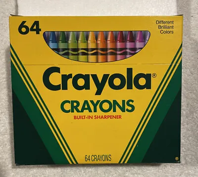 Vintage 1990 Crayola Crayons 64 Box With Indian Red & Sharpener NOS As Seen Rare • $22.99