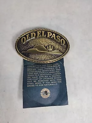 Vintage Brass Old El Paso Belt Buckle Taco Mexican Mexico Food Blue Bayou Unused • $16.50
