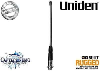 Uniden Highly Flexible Rubber Whip Uhf Cb Radio Antenna 3.0dbi Gain Black At380 • $54.95